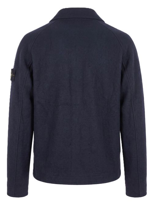 Felted Rws Wool Cardigan Stone Island | L2S15 5100042 S0IN1V0020 NAVY BLUE